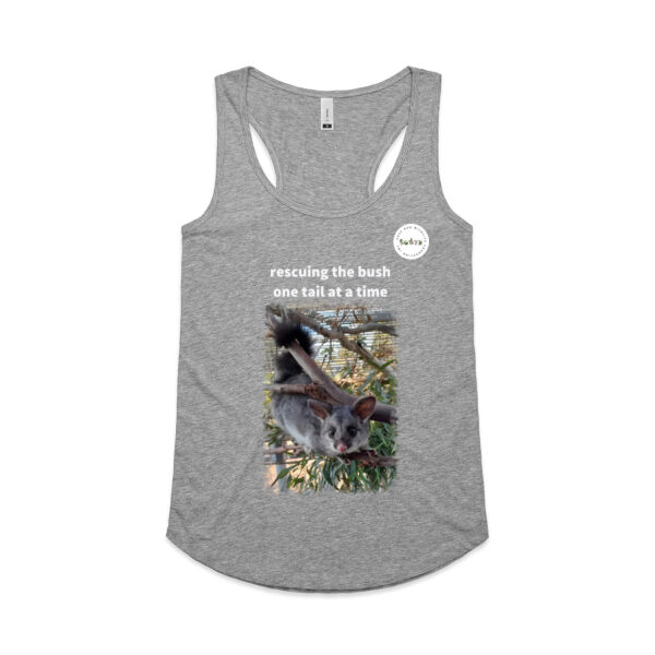 women's singlet - rescuing the bush - one tail at a time Thumbnail