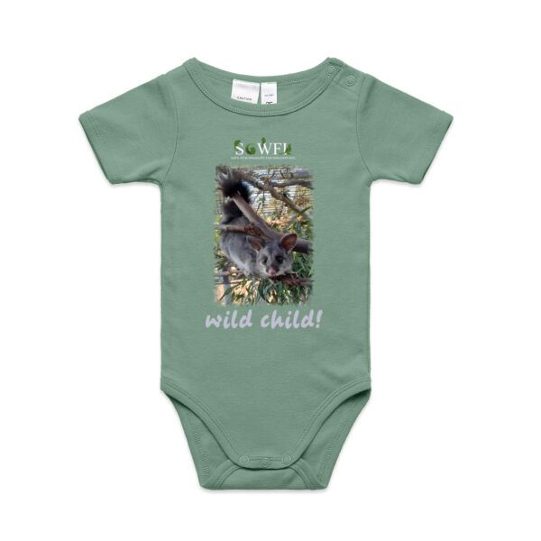 baby onesie - possum wild child! Thumbnail
